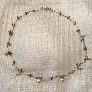 Goldtone rhinestone 16” necklace